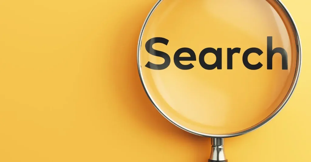 Answer engine optimization search text in magnifying glass